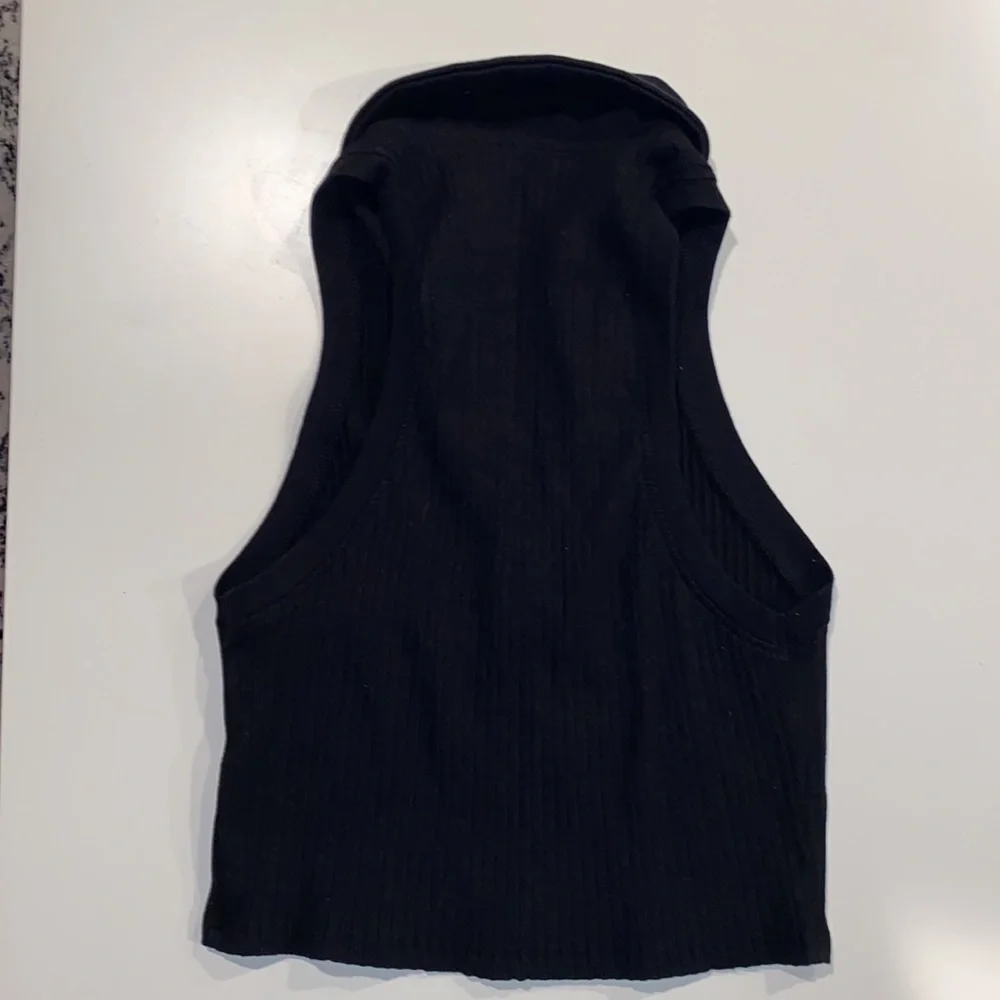 Zara Ribbed Collared Top - Picture 2 of 3